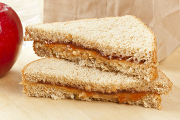 Peanut Butter and Jelly Sack Lunch