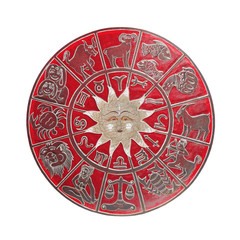 Red horoscope wheel
