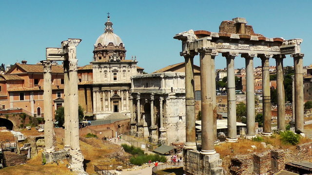 Ruins of the Roman Forum. Italy.