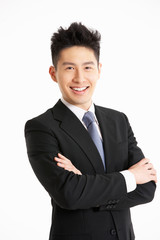 Fototapeta na wymiar Studio Portrait Of Chinese Businessman