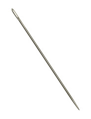 Sewing needle isolated on white background