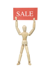 Doll with Sale Sign