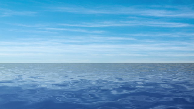 Animation of blue sea