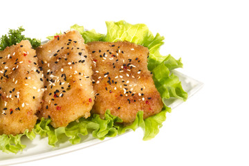 Roasted fish with lemon