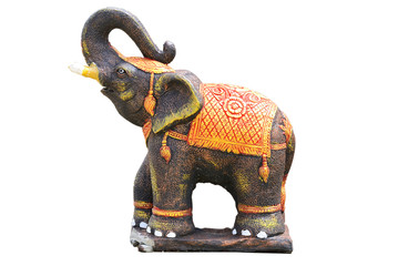 elephant Sculpture isolated on white background