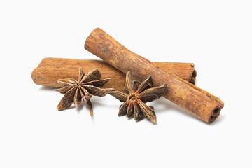 Cinnamon sticks and anise stars