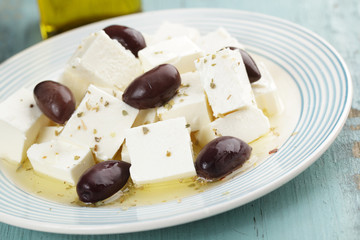 Feta cheese with olives