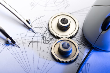 Mechanical ratchets, dividers and drafting