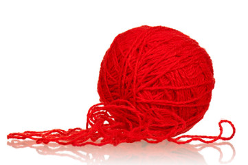 Red ball of yarn