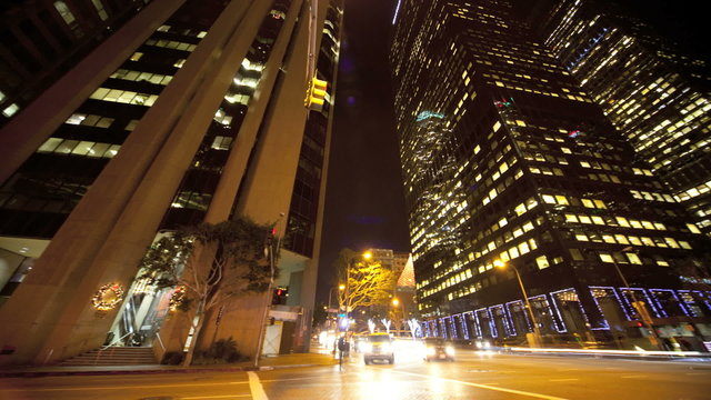 Motion Panning Time lapse City Night Traffic