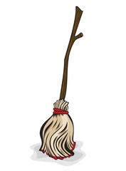 Broom isolated on white