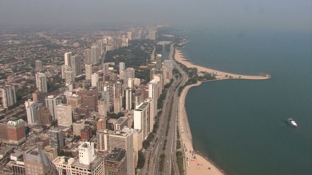 Chicago Lakeshore Drive Aerial