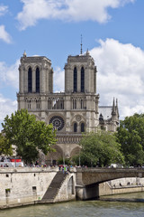 Cathedral Notre Dame de Paris - famous Gothic cathedral, France