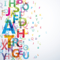 Abstract Colour Alphabet on white background # Vector