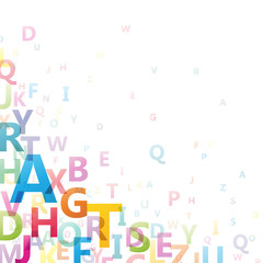 Abstract Colour Alphabet on white background # Vector