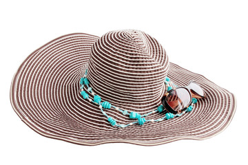 hat with turquoise