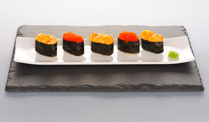 Sushi on plate