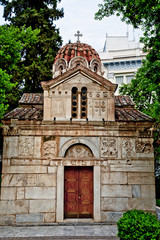 grèce; Athènes : église byzantine