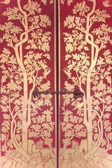 thai mural on church wall