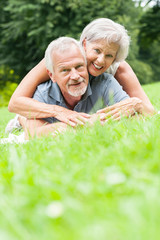 Senior couple in love