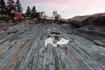 Pemaquid Point lighthouse, Maine, USA