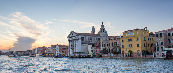 Amazing sunset in Venice. Italy.