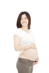 beautiful asian pregnant woman