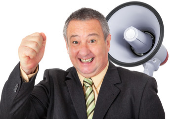 Man is happy about the news