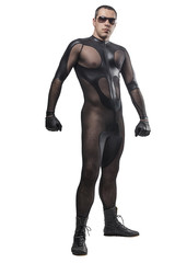 Man in fetish wear
