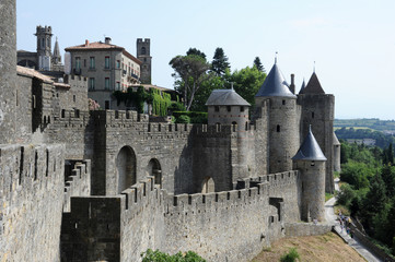Fototapeta na wymiar Twierdza Carcassonne Światowego Dziedzictwa UNESCO
