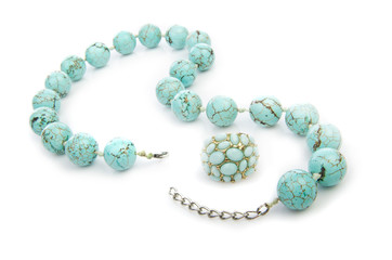 Necklace isolated on the white