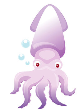 Cute octopus vector