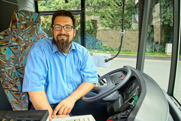 Laughing Bus Driver