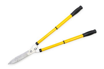 Garden scissors isolated on white