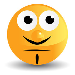 smiley with mustache