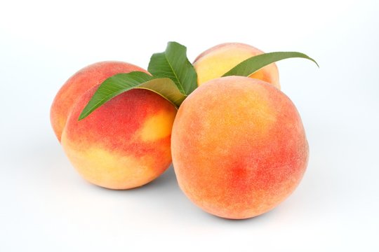 Ripe peach fruits