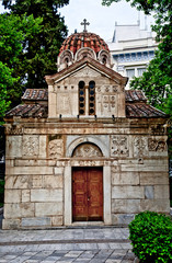 grèce; Athènes : église byzantine