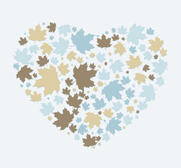 heart made ??out of maple leaves