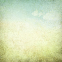 old grunge background abstract canvas texture and blue sky view