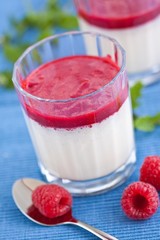 Raspberry cream dessert