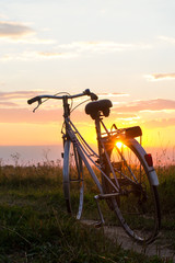 Naklejka premium Bicycle in sunlight