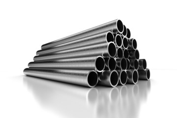 Stack of Steel Pipes