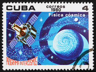 Postage stamp Cuba 1980 Astrophysics, Intercosmos