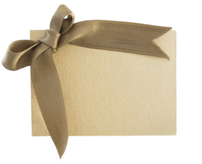 blank note with ribbon