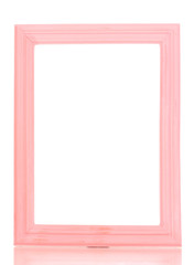 Fototapeta premium Wooden frame isolated on white.