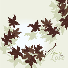 Love Flowers Elegant Card in Japanese Style