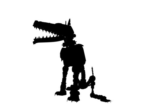 Silhouette cane dobberman, attenti al cane
