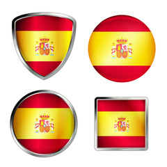 spain flag icon set