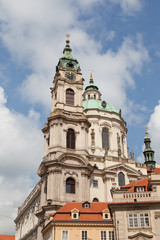 Fototapeta na wymiar Prague, St. Mikulash's church (St. Nikolay)