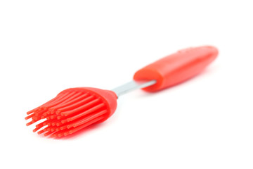 Red silicone pastry brush
